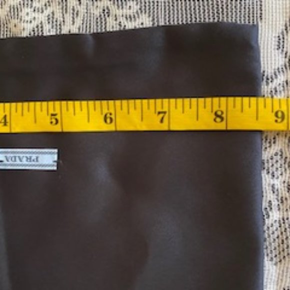 Prada Black Silky Drawstring Dust Bag w/Leather Ties - Picture 13 of 14